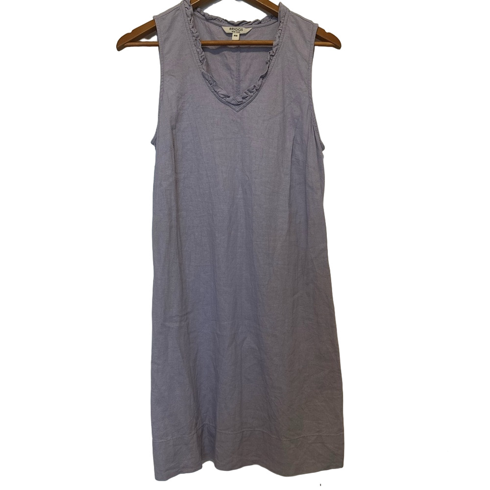 Briggs New York Women’s Light Purple Linen Blend Sleeveless Dress size M